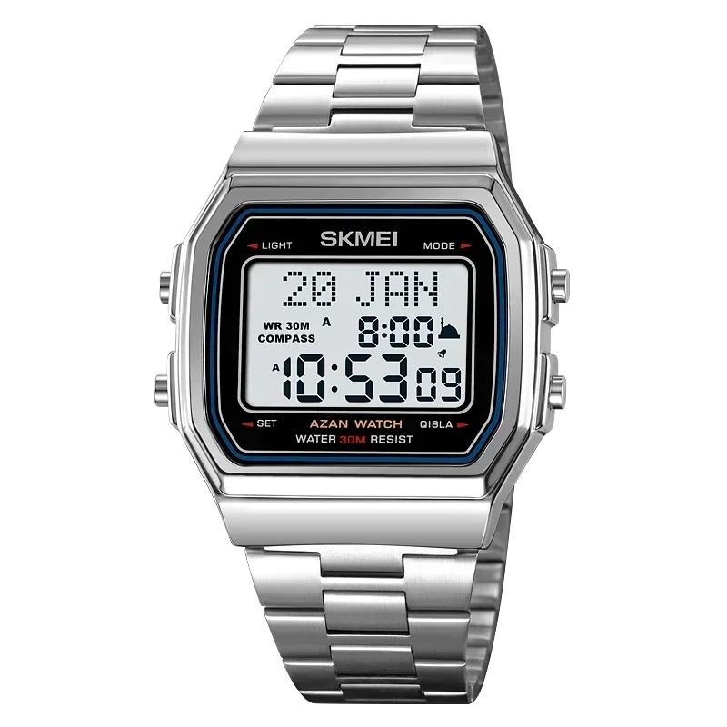 Islamic Watch: SKMEI 2113 Mens Prayer Azan Compass Alarm Wristwatch