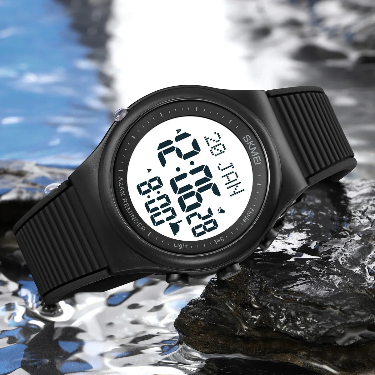 Islamic Watch - Skmei Prayer Watch with Qibla Compass & Adhan Alarm