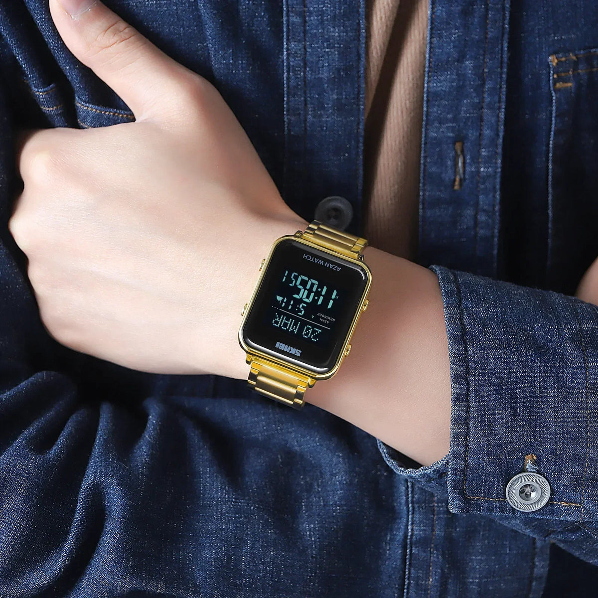 Islamic Watch - SKMEI Light Display Muslim Azan Digital Watch