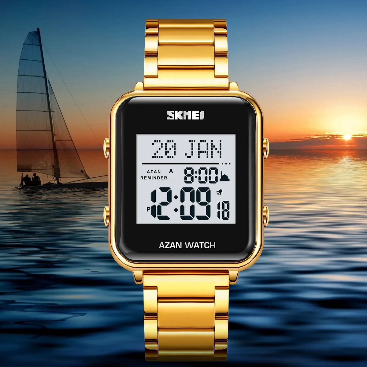 Islamic Watch - SKMEI Light Display Muslim Azan Digital Watch