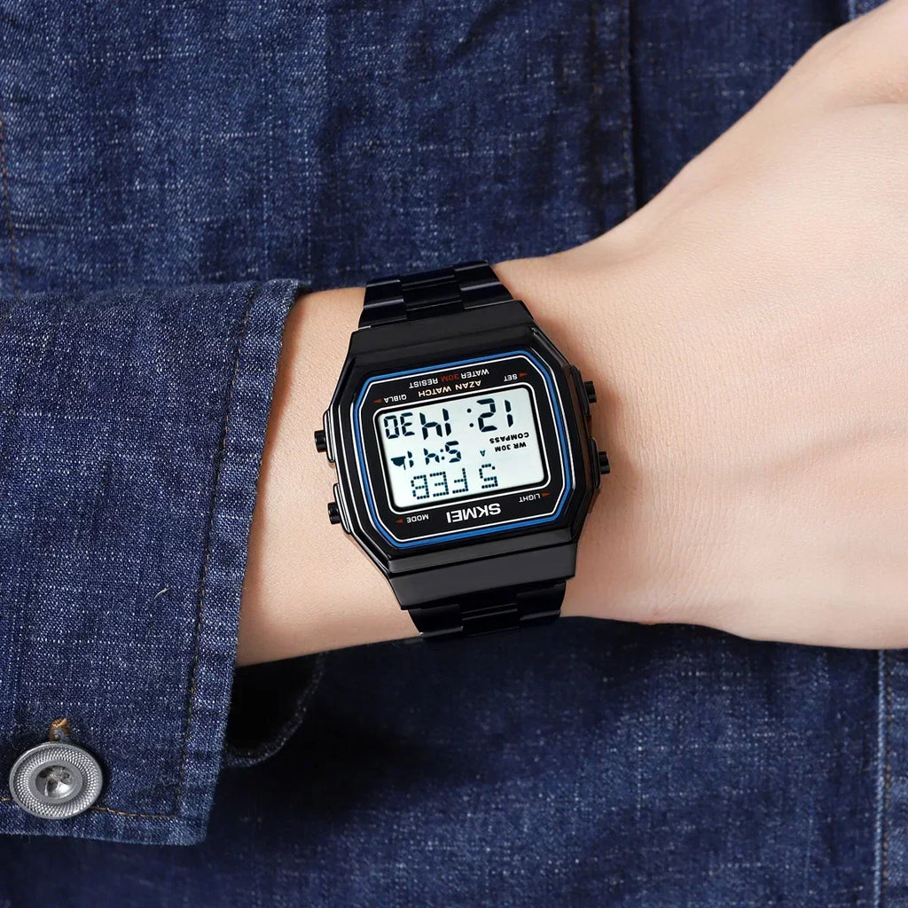 Islamic Watch: SKMEI 2113 Mens Prayer Azan Compass Alarm Wristwatch