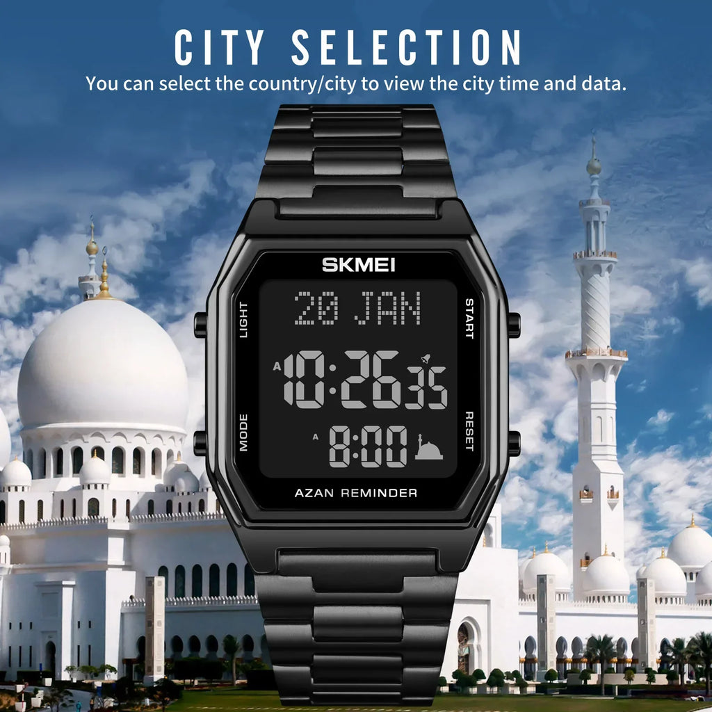Islamic Watch - SKMEI 1763 Sport Waterproof Digital Wristwatch for Men