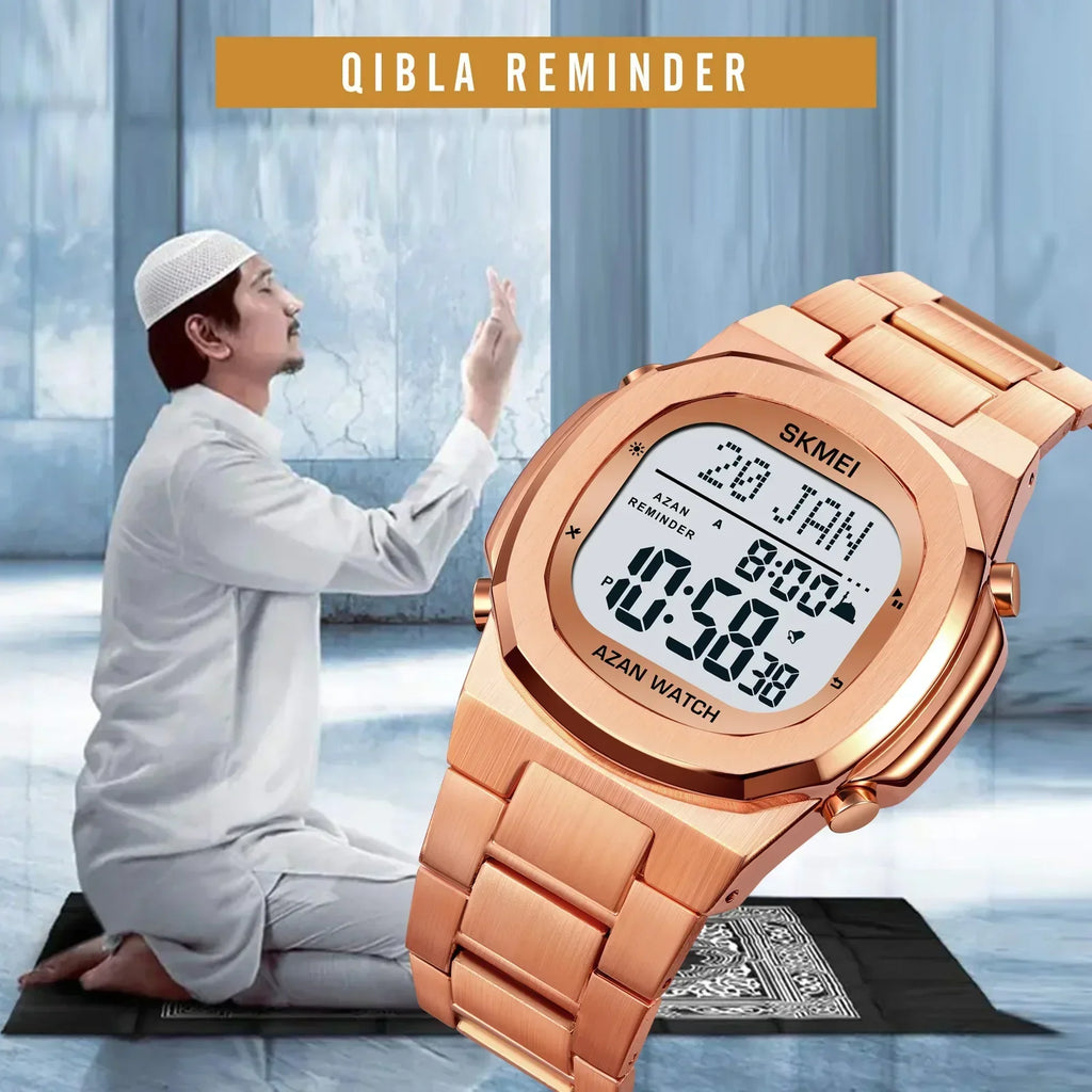 Islamic Watch - SKMEI Fashion Sport Waterproof Steel Electronic Men's Wrist Watch