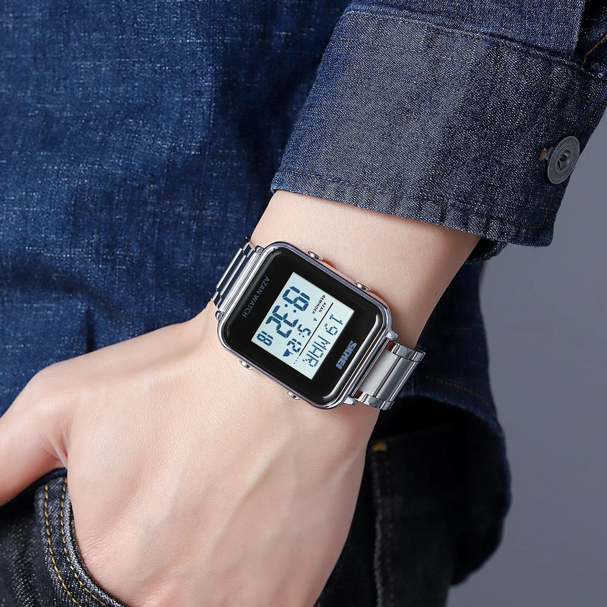 Islamic Watch - SKMEI Light Display Muslim Azan Digital Watch