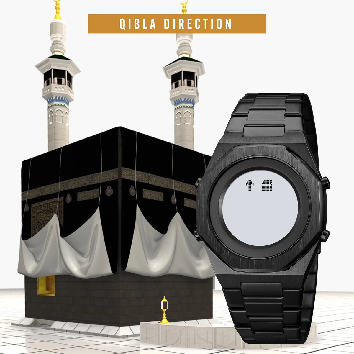 Islamic Watch - SKMEI 2069 Prayer Time & Qibla Compass Men's Wristwatch