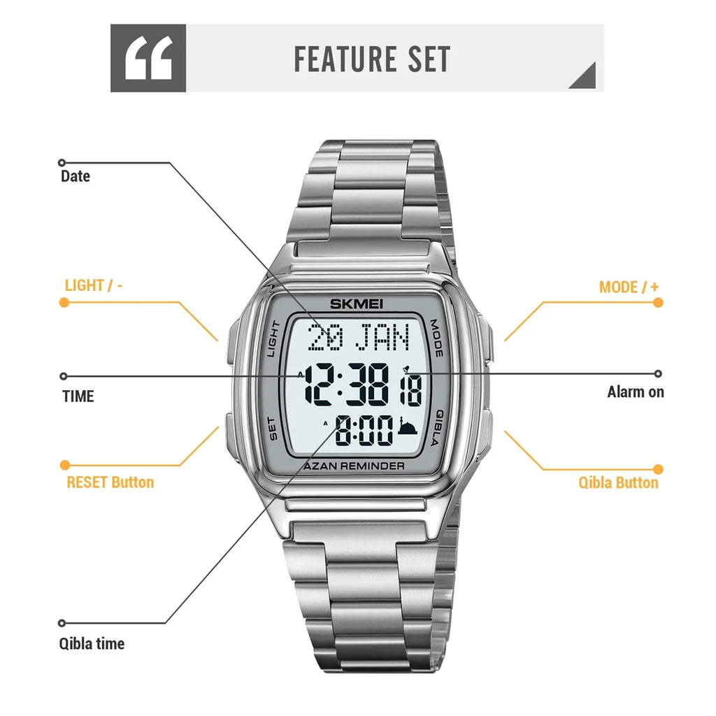 Islamic Watch - SKMEI 2240 Time Reminder Wristwatch for All