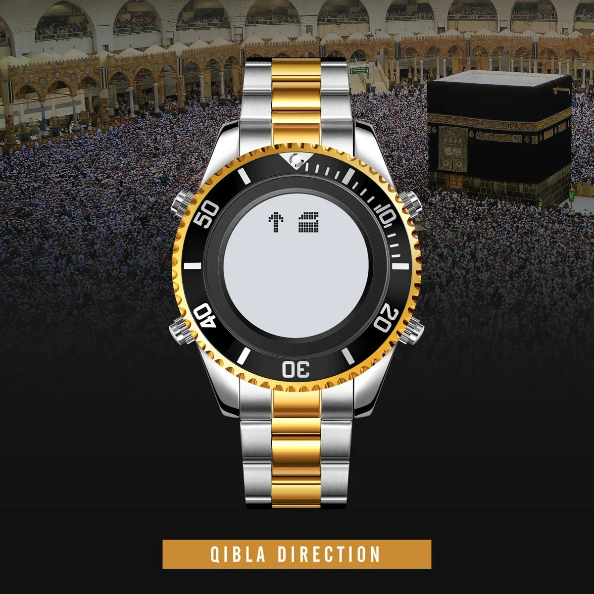 Islamic Watch: SKMEI 2141 Stainless Steel Digital Wristwatch