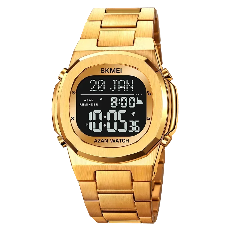 Islamic Watch - SKMEI Fashion Sport Waterproof Steel Electronic Men's Wrist Watch