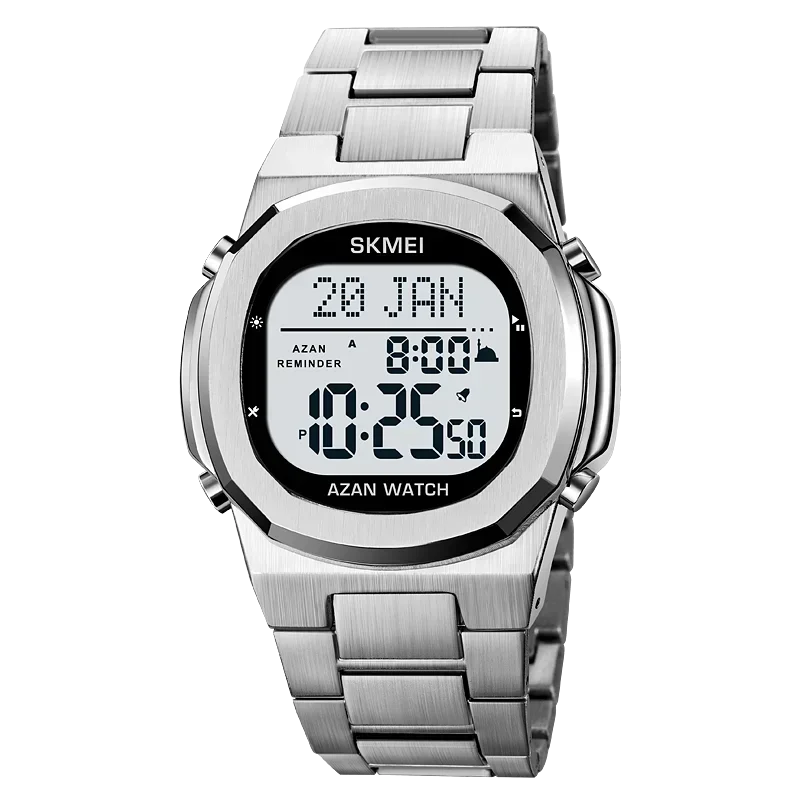 Islamic Watch - SKMEI Fashion Sport Waterproof Steel Electronic Men's Wrist Watch