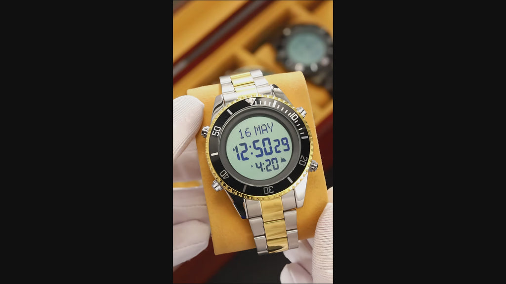Islamic Watch: SKMEI 2141 Stainless Steel Digital Wristwatch